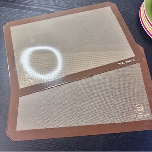 Real Simple Professional Silicone Baking Mat Double Sided Set of 2 EUC 11x17